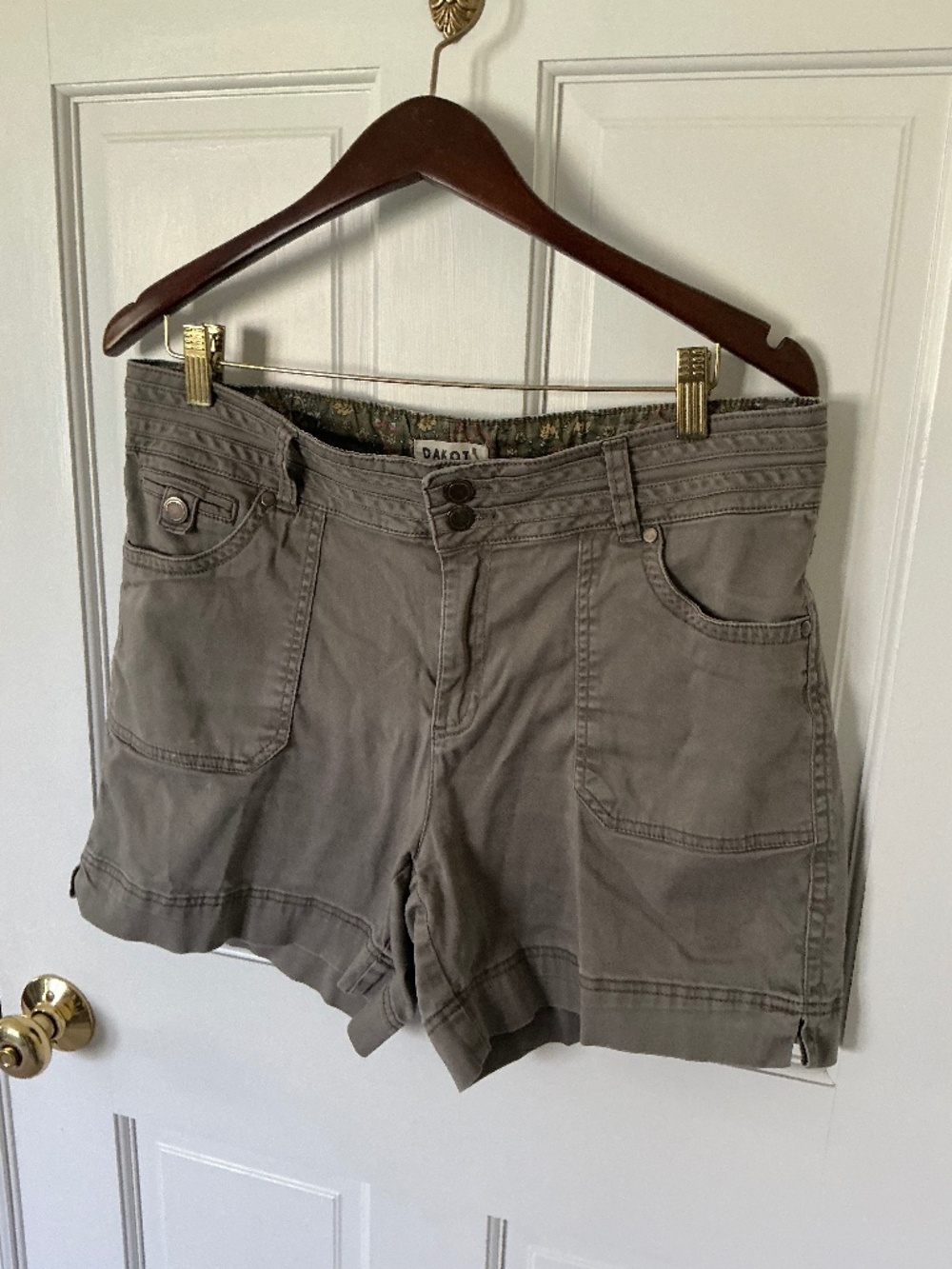 Sage green cargo shorts